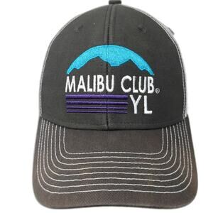 Ouray Trucker Hat Gray One Size Young Life Malibu Club Mountain Snapback Mesh
